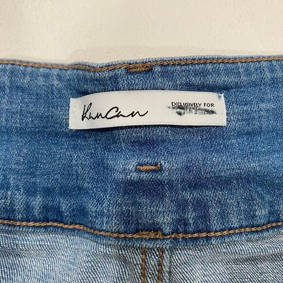KanCan High Rise Distressed Denim Shorts Size 29 Frayed Hem Jean Cutoffs - Picture 3 of 10